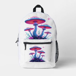 Mystical Mushrooms Printed Backpack