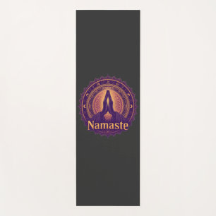 Mystical Namaste Yoga Mat with Praying Hands & Man