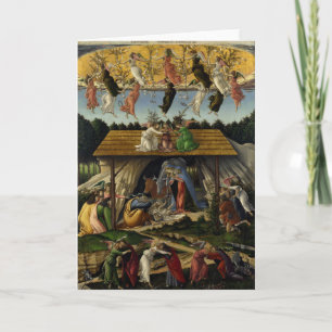 Mystical Nativity by Sandro Botticelli Holiday Card