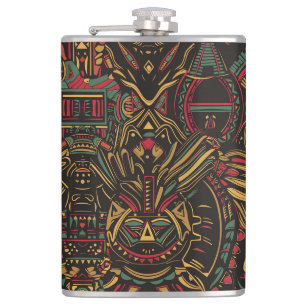 Mystical Navy "Forbidden Keywords Not Used" Vinyl Hip Flask
