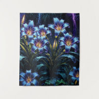 Mystical neon lilies botanical nature plants