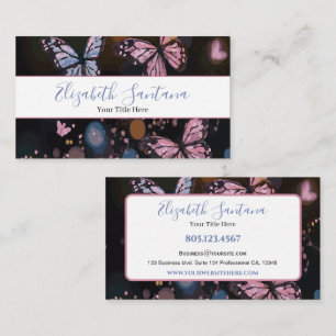 Mystical Night Butterfly Business Card