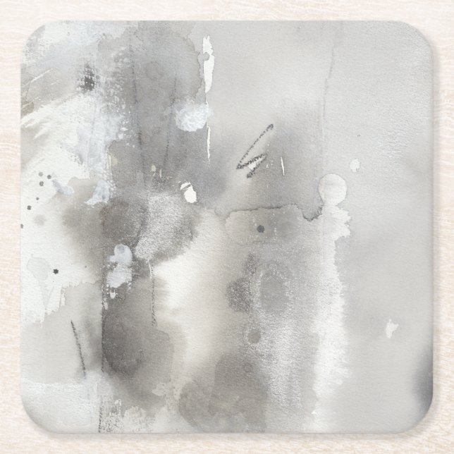 Mystical Objects - Grey Square Paper Coaster (Front)