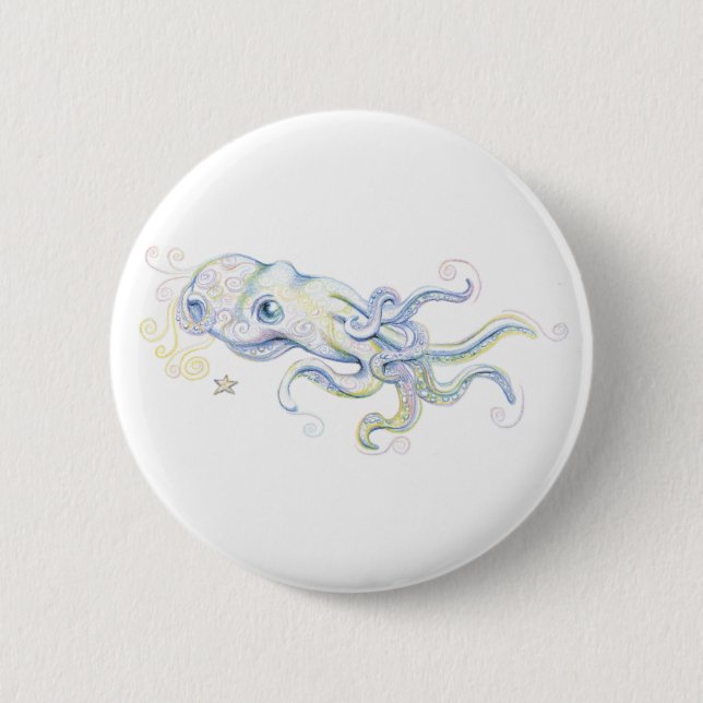Mystical Octopus 6 Cm Round Badge (Front)