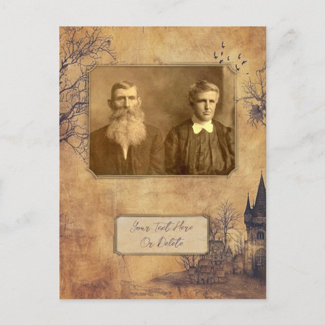 Mystical Old Fashioned Vintage Notebook Template Postcard (Front)