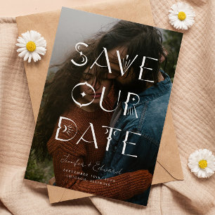 Mystical Overlay Typography Photo Save The Date