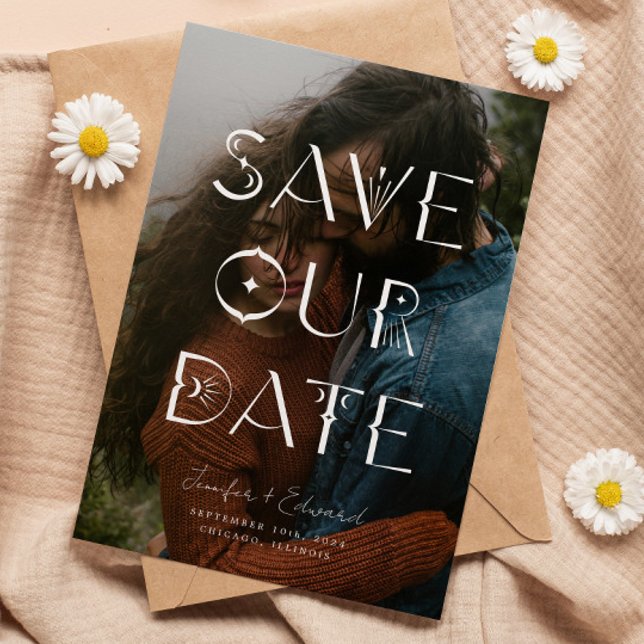 Mystical Overlay Typography Photo Save The Date (Creator Uploaded)