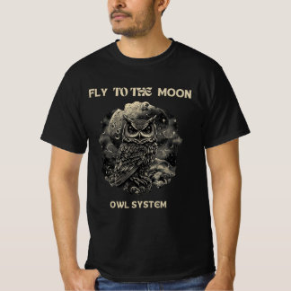 Mystical Owl and Moon "Fly to the Moon" T-Shirt