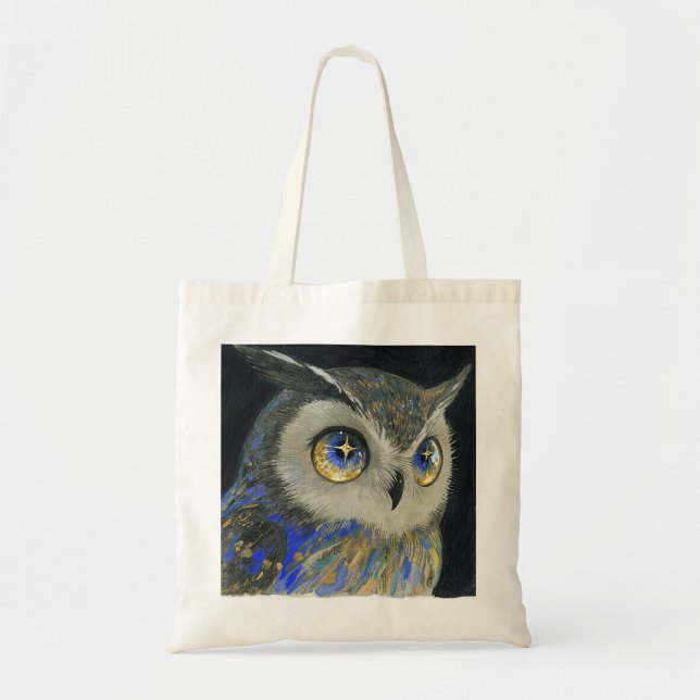 Mystical Owl Canvas Tote Bag (Front)