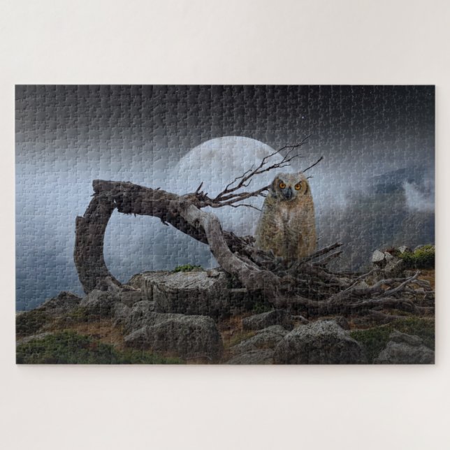 Mystical Owl Landscape Jigsaw Puzzle (Horizontal)