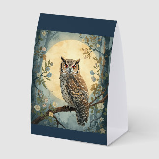 Mystical Owl Moonlight Forest Art | Woodland Owl I