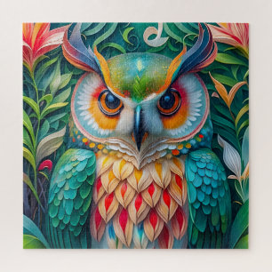 Mystical Owl Mosaic  Jigsaw Puzzle