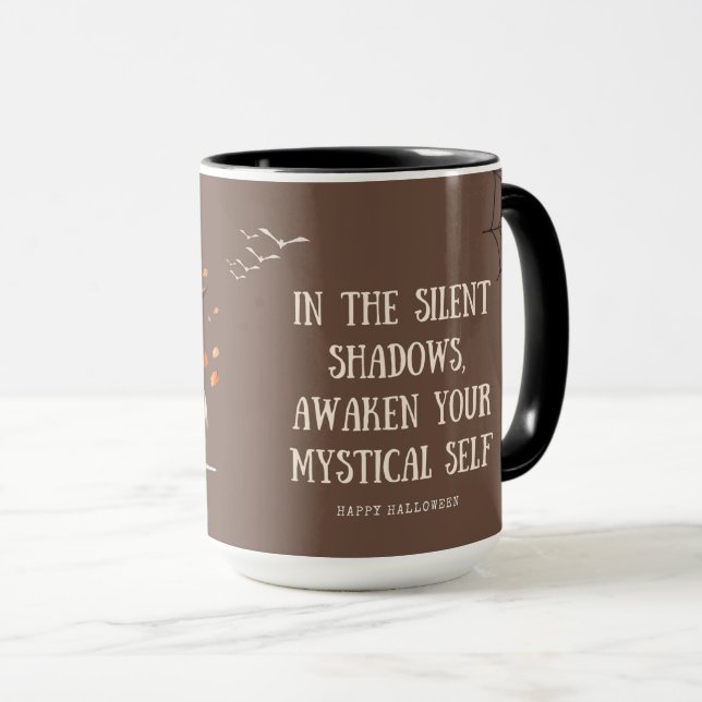 Mystical Owl Mug - Silent Shadows (Front Right)