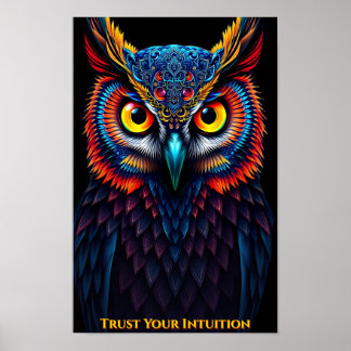 🦉 Mystical Owl Spirit -Sacred Wisdom & Protection Poster