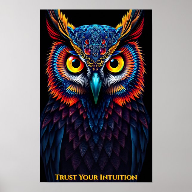 🦉 Mystical Owl Spirit -Sacred Wisdom & Protection Poster (Front)