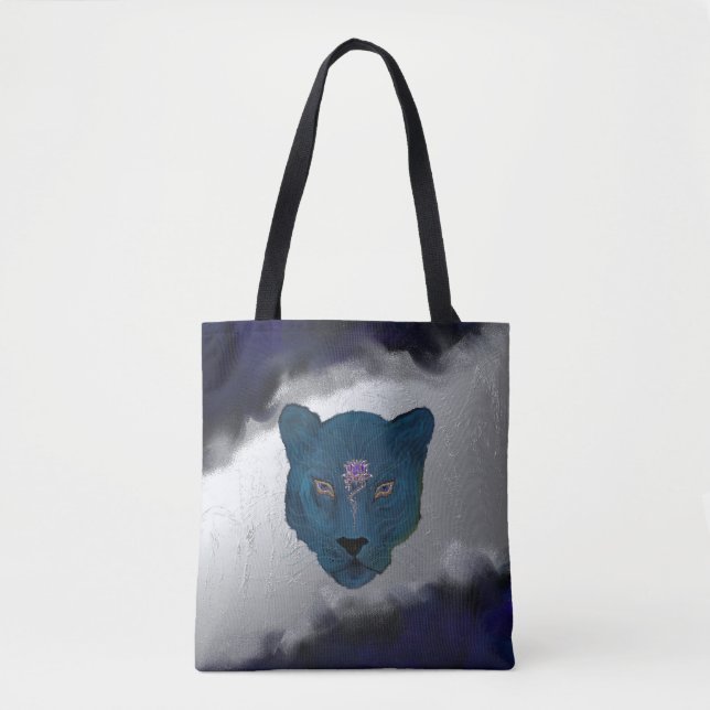 Mystical Panther with Geode Tote Bag (Front)