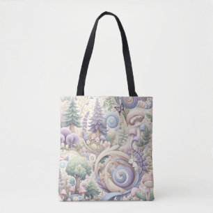 Mystical Pastel Woodland: A Cottagecore Whirl Tote Bag