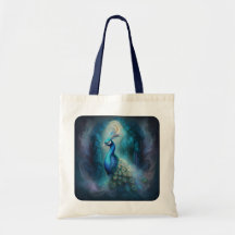 Mystical Peacock in Enchanted Forest