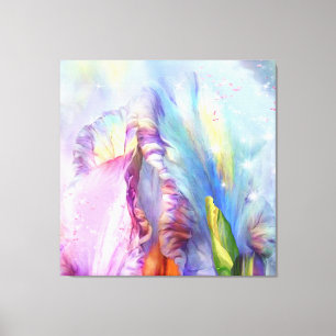Mystical pink blue Abstract Throw Pillow Canvas Print