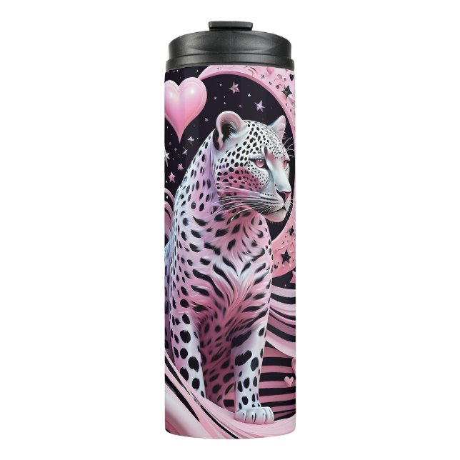 Mystical Pink Leopard Thermal Tumbler (Front)