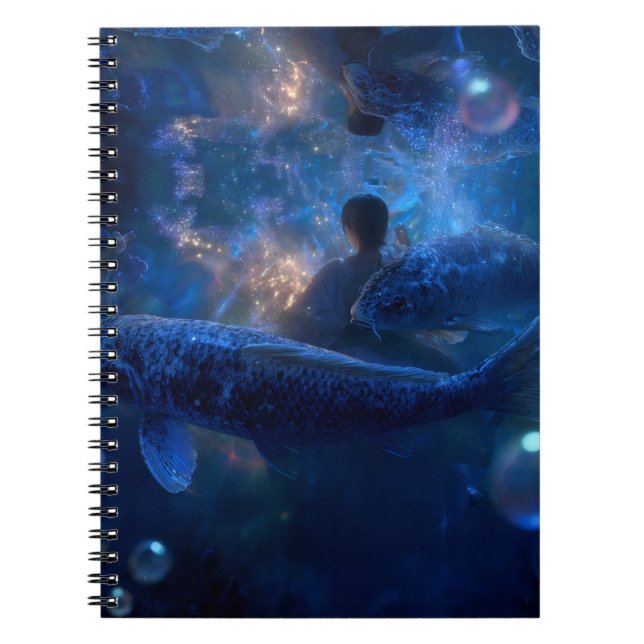 Mystical Pisces Underwater Notebook (Front)