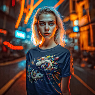 Mystical Pisces Zodiac Sign T-Shirt