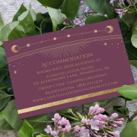 Mystical Plum Gold Sun Moon Stars Accommodation