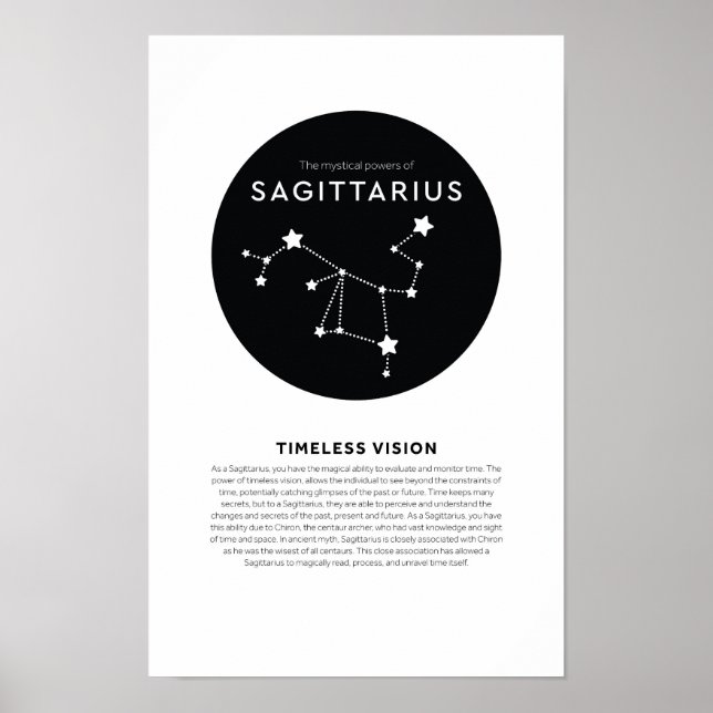 Mystical Power of Sagittarius Astrology Zodiac Poster (Front)