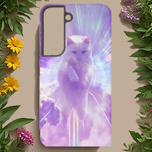 Mystical Purple Cat Surreal Galaxy Art Case
