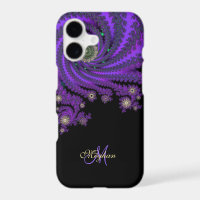 Mystical Purple Personalised Fractal iPhone X Case