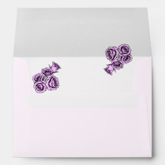 Mystical Purple Rose Wedding Envelope