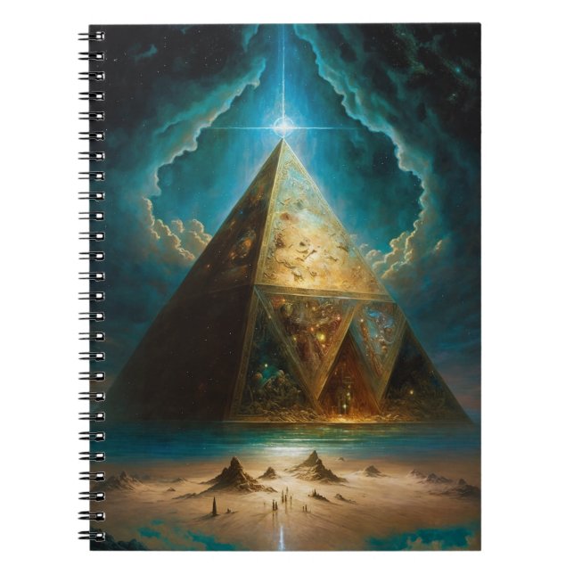 Mystical Pyramid Visionary Art Notebook (Front)
