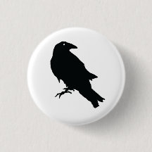 Mystical Raven Button Pin: Embrace Elegance and En