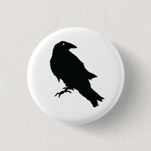 Mystical Raven Button Pin: Embrace Elegance and En