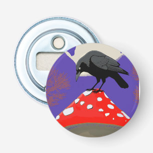 Mystical Raven Magnetic Bottle Opener
