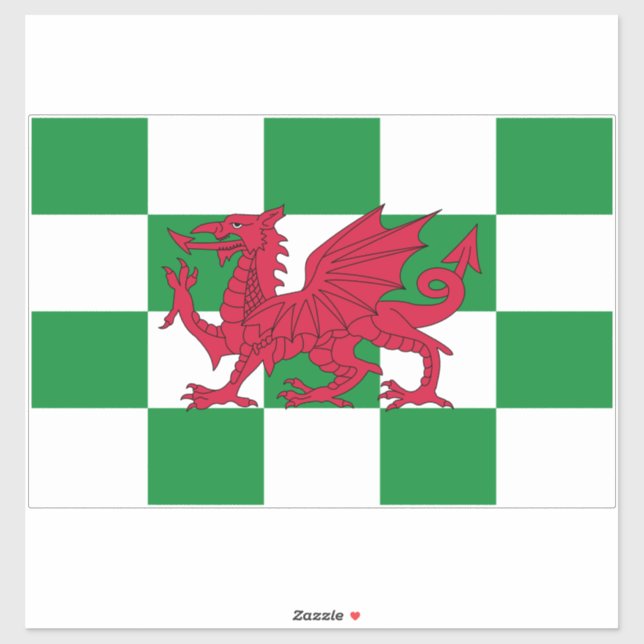 Mystical Red Celtic Dragon Flag of Wales (Sheet)