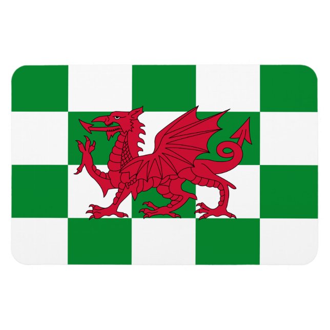 Mystical Red Celtic Dragon Flag of Wales Magnet (Horizontal)
