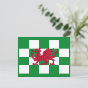 Mystical Red Celtic Dragon Flag of Wales Postcard
