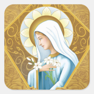 Mystical Rose Square Sticker