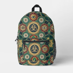 Mystical Sacred Design - Spiritual Mandala Pattern Printed Backpack