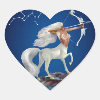 Mystical Sagittarius Heart Sticker