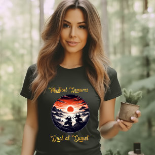 Mystical Samurai Duel at Sunset T-Shirt