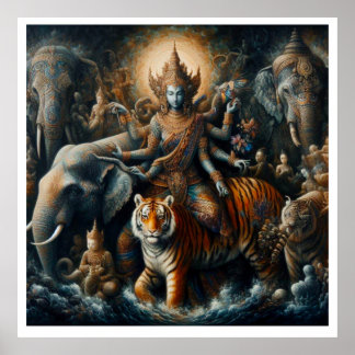 Mystical scene of spiritual poster