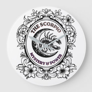 Mystical Scorpio Master of Mystery Art Large Clock