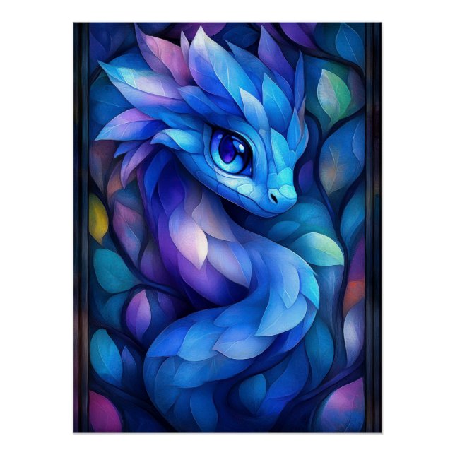 Mystical Serpent Coiling in an Enchanted Forest Poster (Front)