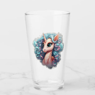 🦄 "Mystical Sip" Unicorn Glass Tumbler 🌟