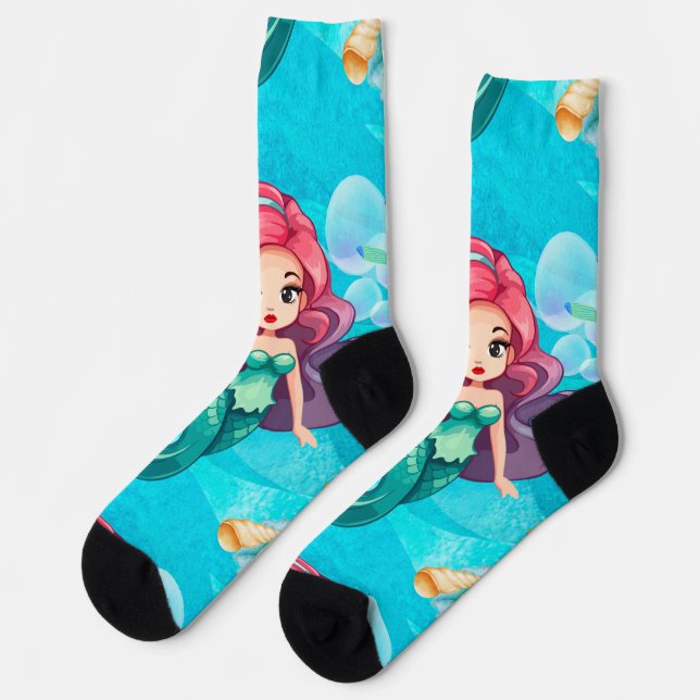 mystical siren design socks (Left)