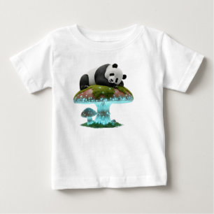 Mystical Sleeping Panda on Glowing Mushroom Baby T-Shirt