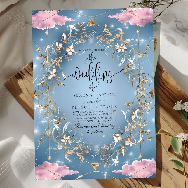 Mystical Sparkly sky Wedding Invitation (Creator Uploaded)