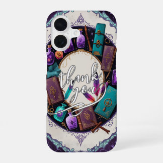 Mystical Spellbook Wreath Thank You Design iPhone 16 Case